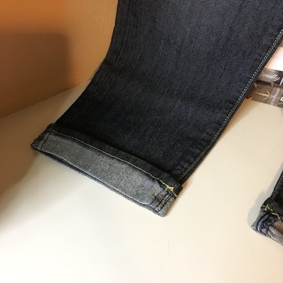 OH! MAMMA Blue Cuffed Capri Jeans with Full Panel  👶 NEW WITH TAG! - Picture 10 of 14